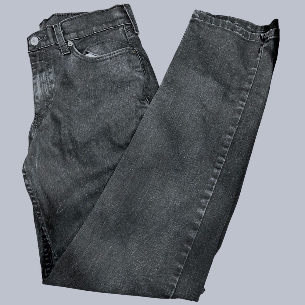 Levis 514 Straight Fit Mens Black Jeans 30x32 Water Less Denim 00514-0730
